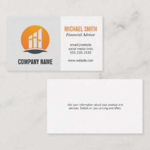 Carte De Visite Conseiller financier   Investissements   Graphique