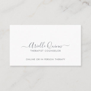 Carte De Visite Conseiller minimaliste simple en thérapeute