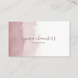 Carte De Visite Conseillère Abstraite en aquarelle Rose Dusky