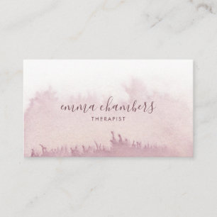 Carte De Visite Conseillère Abstraite en aquarelle Rose Dusky