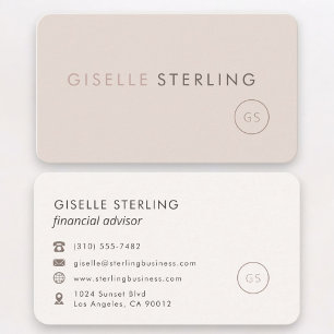 Carte De Visite Conseillère financière professionnelle féminine