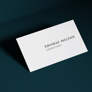 Carte De Visite Conseillère minimaliste simple en noir blanc