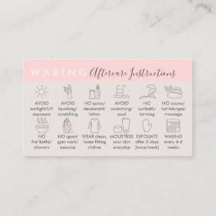 Carte De Visite Conseils de postcure Beige Rose cirage