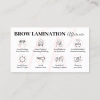 Conseils de soins après laminage des sourcils rose