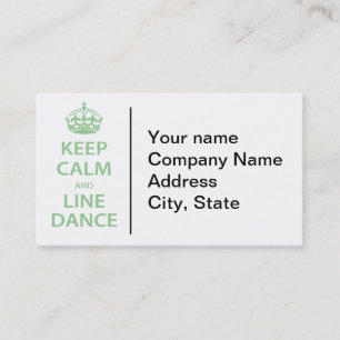 Carte De Visite Conserver le calme et la danse en ligne