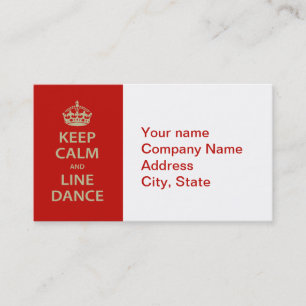 Carte De Visite Conserver le calme et la danse en ligne