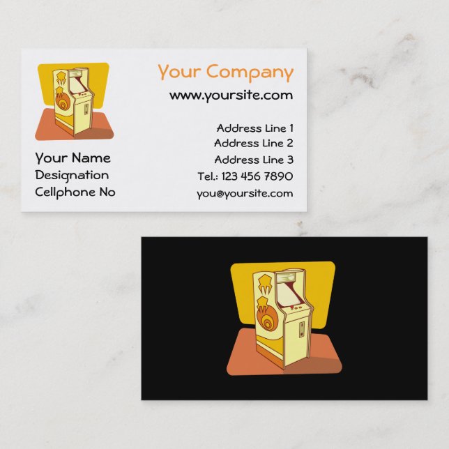 Carte De Visite Console de jeu haute arcade (Devant / Derrière)