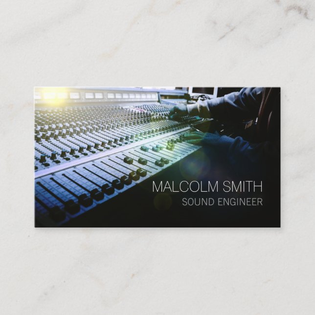 Carte De Visite Console Sound Engineer Sound MiIxing (Devant)