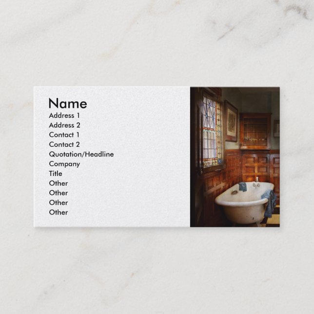 Carte De Visite Consommateur - Temps de bain (Devant)