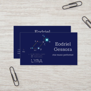 Carte De Visite Constellation de l'hémisphère Nord Lyra