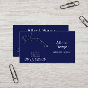 Carte De Visite Constellation de l'hémisphère Nord Ursa mineure