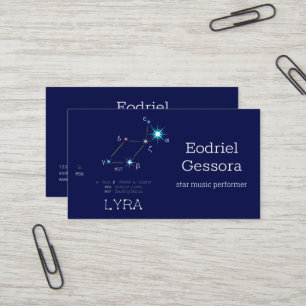 Carte De Visite Constellation Lyra de l'Hémisphère Nord
