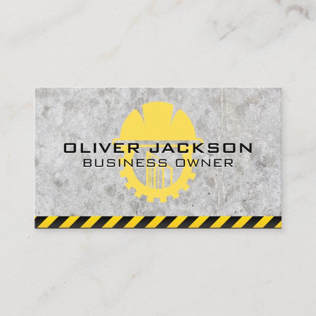 Carte De Visite Constructeur Casqué | Construction (Devant)