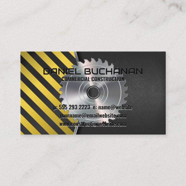 Carte De Visite Constructeur Construction | Scie circulaire (Devant)