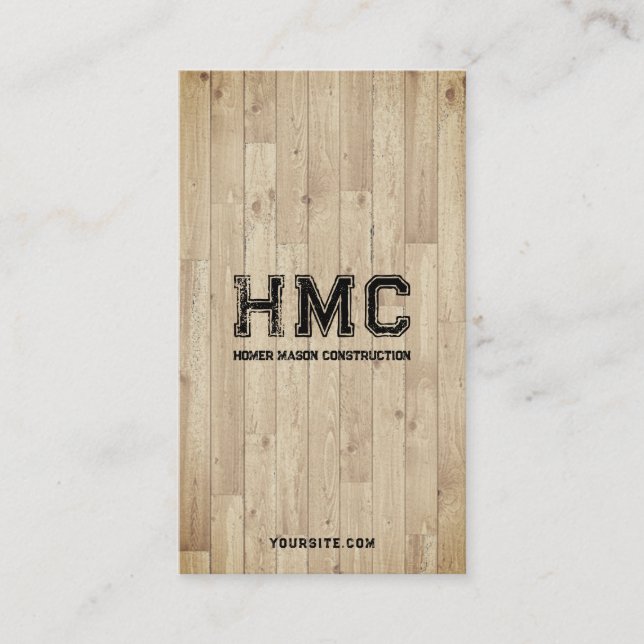 Carte De Visite Constructeur de la maison de construction en bois  (Devant)