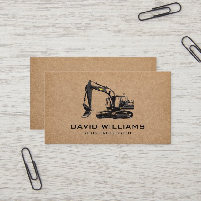 Carte De Visite Constructeur d'équipement lourd (Devant/Arrière en situation)