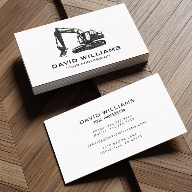 Carte De Visite Constructeur d'équipement lourd (Créateur téléchargé)