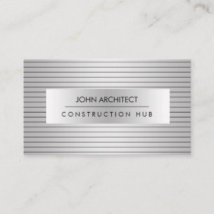 Carte De Visite Constructeur moderne professionnel en métal de
