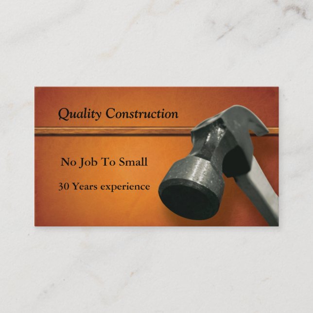 Carte De Visite Construction (Devant)