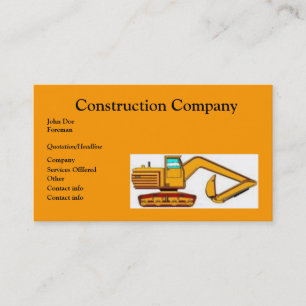 Carte De Visite Construction