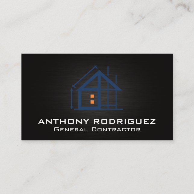 Carte De Visite Construction | Architecte | Entrepreneur général (Devant)