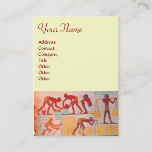 Carte De Visite CONSTRUCTION ARCHITECTURALE blanc rouge jaune