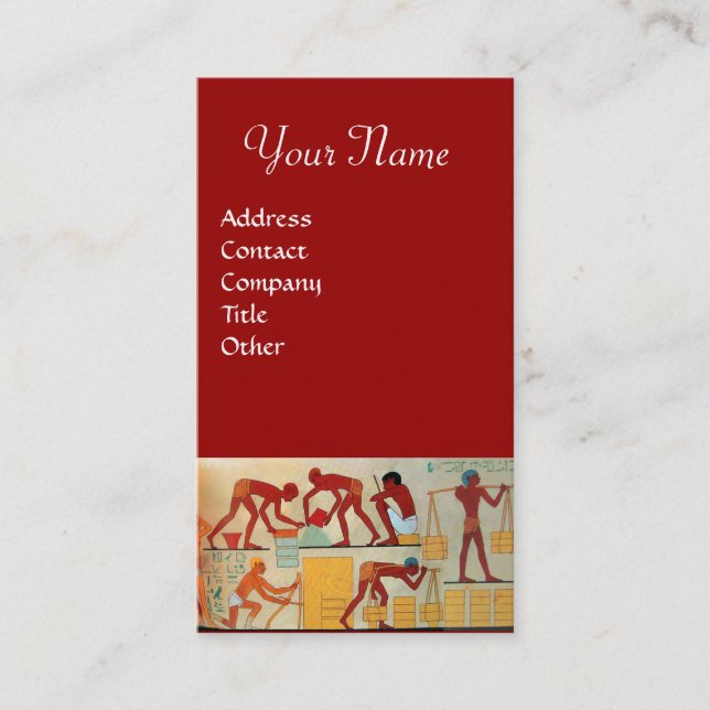 Carte De Visite CONSTRUCTION ARCHITECTURALE rouge jaune orange (Devant)