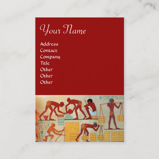 Carte De Visite CONSTRUCTION ARCHITECTURALE rouge jaune orange (Devant)