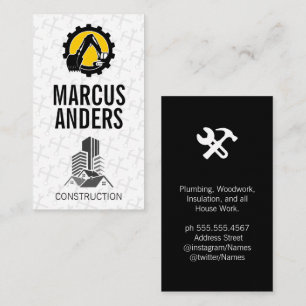 Carte De Visite Construction   Bâtiments pour promoteurs immobilie