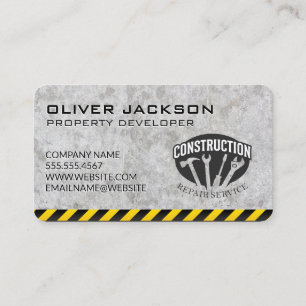 Carte De Visite Construction Bâtisseur Entrepreneur général