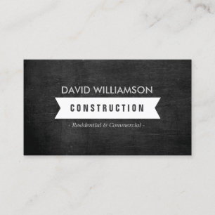 CARTE DE VISITE CONSTRUCTION BLANCHE DE BANNIÈRE, CONSTRUCTEUR,