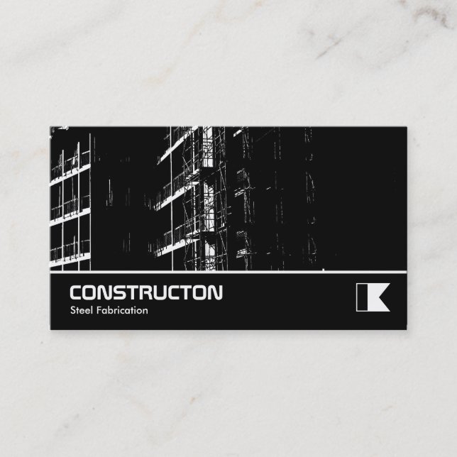 Carte De Visite Construction - Contraste élevé (Devant)
