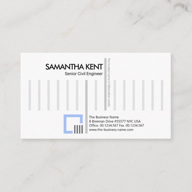 Carte De Visite Construction créative élégante Ingénierie des barr (Devant)