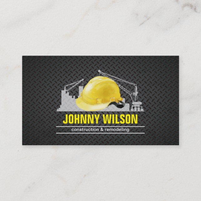 Carte De Visite Construction de bâtiments de plaque métallique de (Devant)