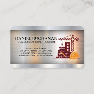 Carte De Visite Construction de bâtiments Industriel Entrepren