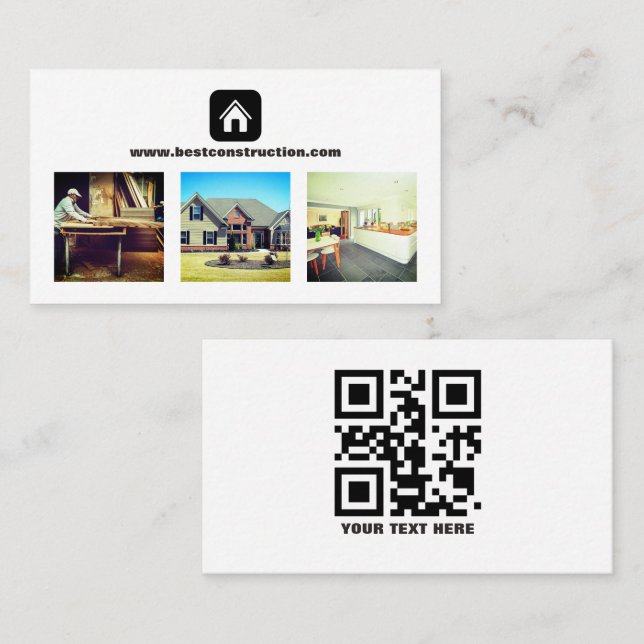 Carte De Visite construction de bois agent immobilier (Devant / Derrière)