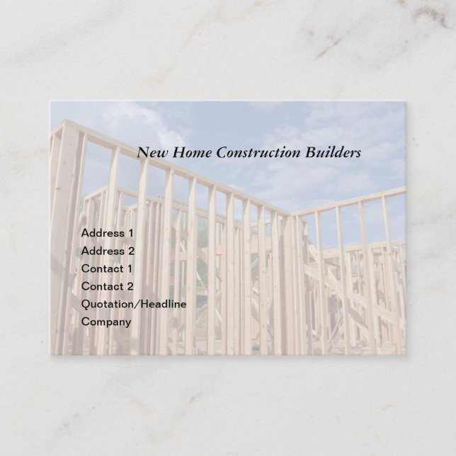 Carte De Visite construction de maisons (Devant)