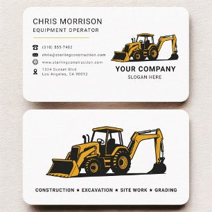 Carte De Visite Construction de Matériel Lourd