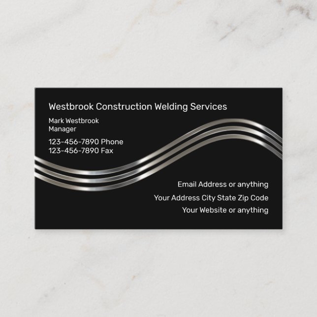Carte De Visite Construction de soudage Cool (Devant)