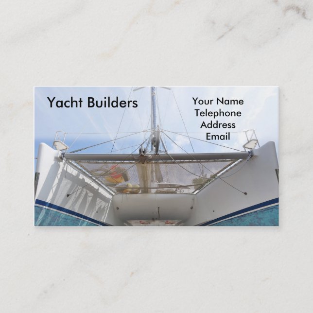 Carte De Visite Construction de yachts et location de bateaux (Devant)