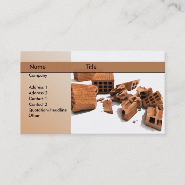 Carte De Visite construction/démolition (Devant)