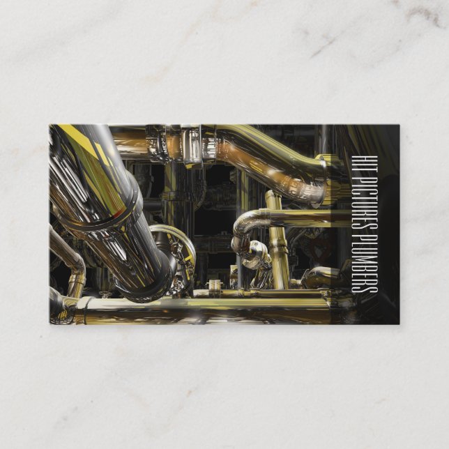 Carte De Visite Construction d'entrepreneur de plombier de réseau (Devant)
