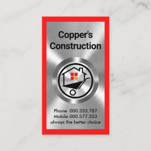 Carte De Visite Construction des ouvrages en métal argenté