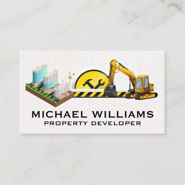Carte De Visite Construction | Développement immobilier | Risques  (Devant)