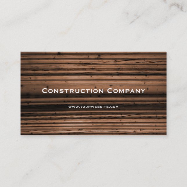 Carte De Visite Construction du bois de texture (Devant)