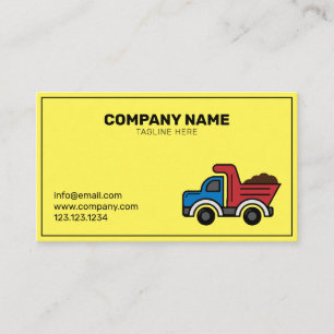 Carte De Visite Construction d'un camion de vidange simple Société