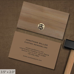 Carte De Visite Construction élégante de menuiserie en bois