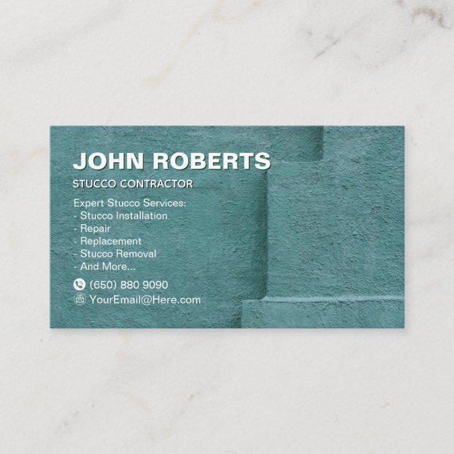Carte De Visite Construction en stuc (Devant)