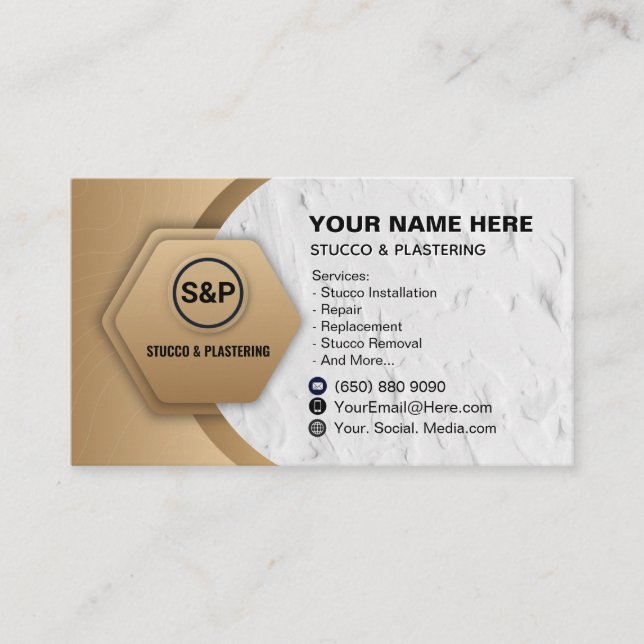 Carte De Visite Construction en stuc (Devant)