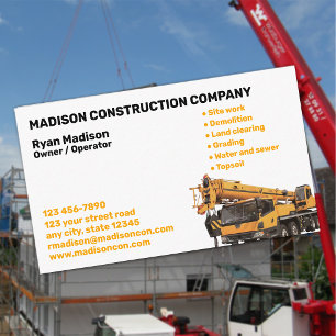 Carte De Visite Construction Entrepreneur